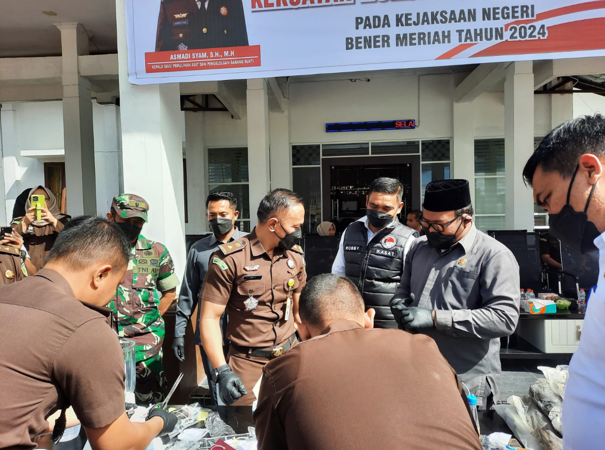 Sinergi Kejari dan Polres Bener Meriah, Kasat Resnarkoba Hadiri Pemusnahan Barang Bukti Narkotika